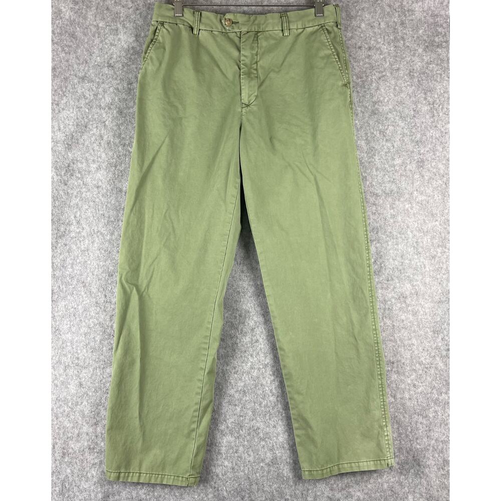 Rails Chino Pants Mens 32x30 Green Twill Flat Front Straight Casual Preppy